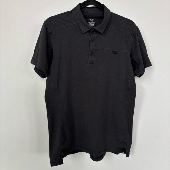 Arc'teryx Black Polo Shirt Size M - Picture 1 of 8